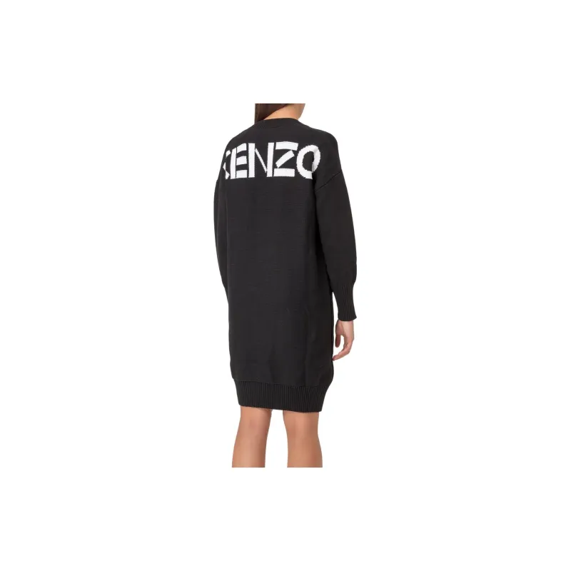 KENZO Long Sleeved Dress Women's Black-1