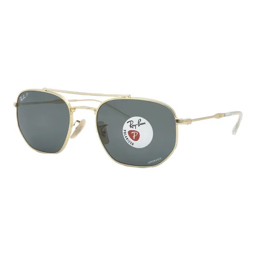 RayBan Irregular Shape Sunglasses Unisex Gold