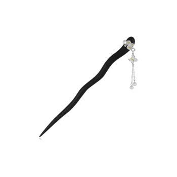 MOLADY African Blackwood S925 Silver Hairpins Women's African Blackwood