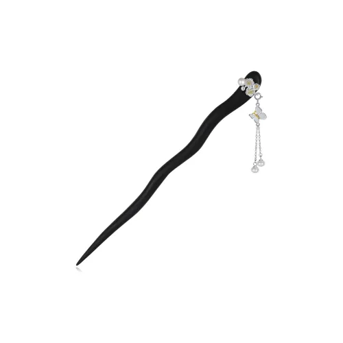 MOLADY African Blackwood S925 Silver Hairpins Women's African Blackwood