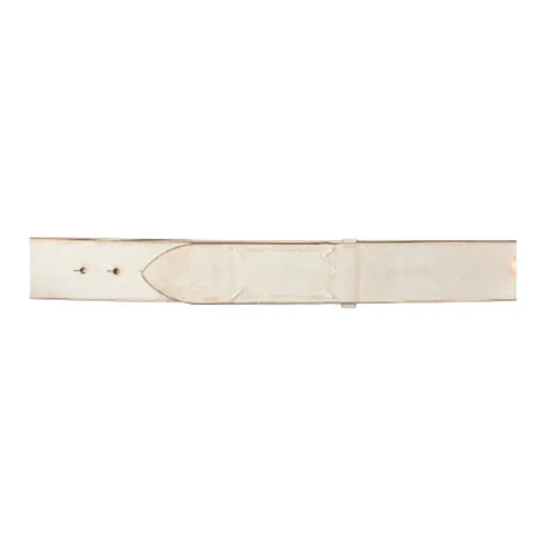 Maison Margiela Solid Color Decoration Pin Buckle Leather Belts Unisex White 4.5CM