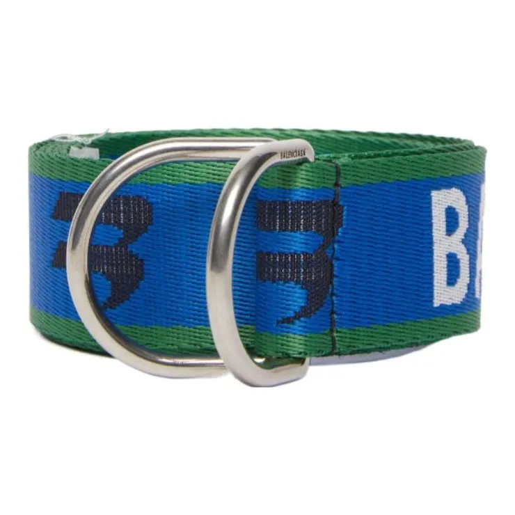 Balenciaga Polyester Belt Men's Blue Width 3.3CM-0