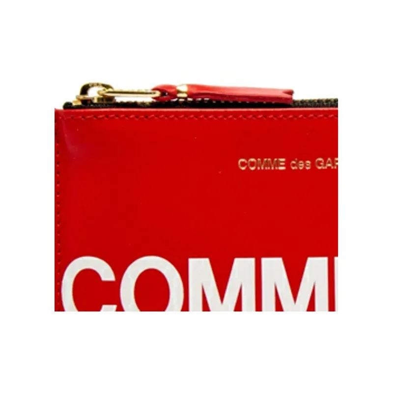 CDG Cow Leather Wallet Unisex Red-2