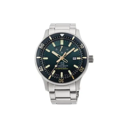 ORIENT STAR Automatic Mechanical Movement Steel Strap Watch Men's Watches Green Dial RE AU0307E00B