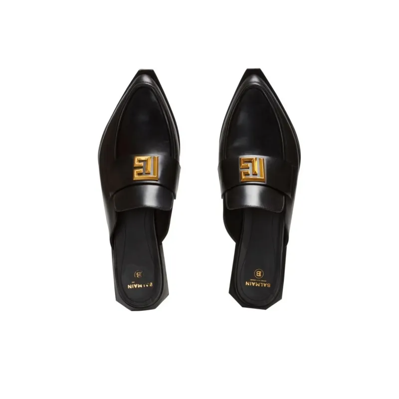 BALMAIN Logo plaque Pointed toe Mules-3