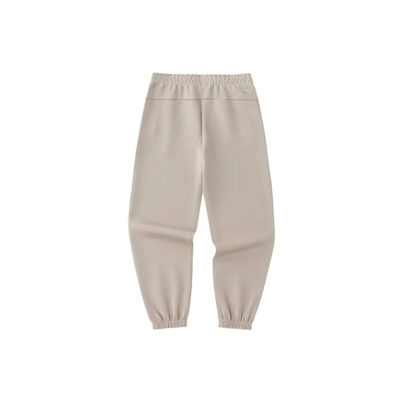 Anta Life Collection Knitted Sports Pants Women's Buckwheat Gray-1