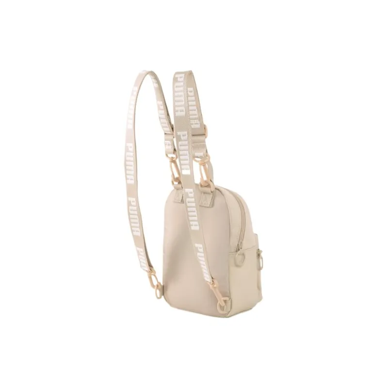 PUMA Artificial Leather Laminated Fabric Backpack Regular Women's Ecru-1