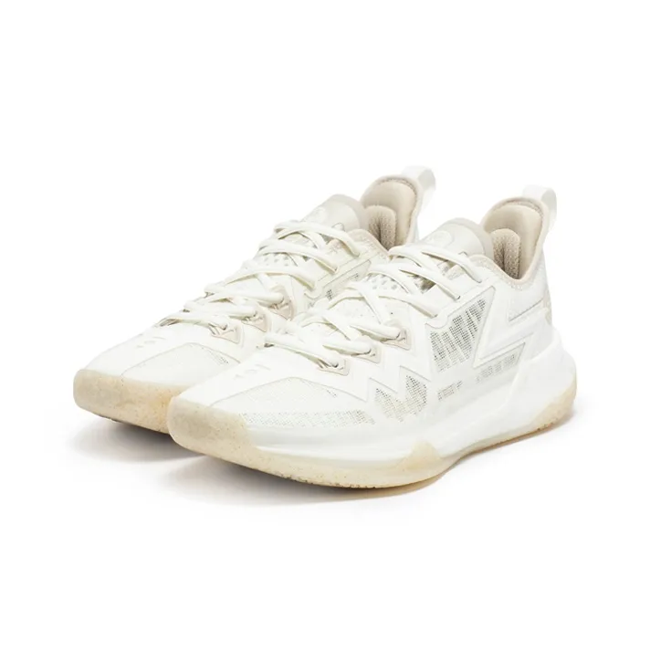 361° Big 3 Future Miro Cushioning Anti Slip And Wear Resistant Low Top Basketball Shoes Men's Feather White-2