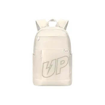 TURN UP Nylon Laptop Bag Backpack Unisex Ecru