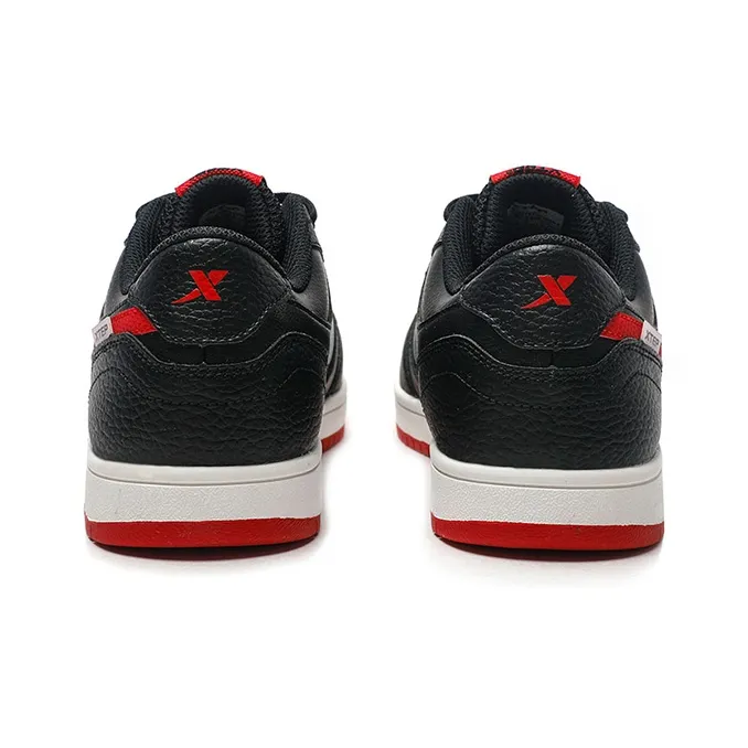 XTEP Waterproof And Wear-resistant Low-Top Skateboard Shoes Men's Black/Exceeding Red-4