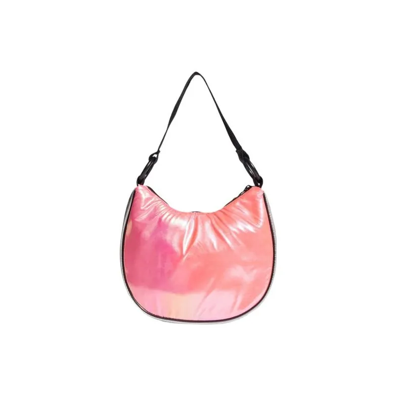 Adidas Originals Recycled Polyester Plain Weave Fabric Handbag, Shoulder Bag Mini Women's Transparent Pink-3