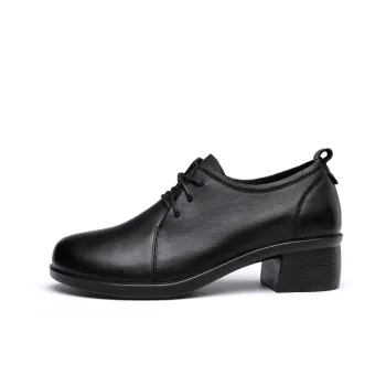 Strongman 3515 Women's Genuine Leather Breathable Unlined Shoes Pointed Toe Small Leather Shoes Work Shoes