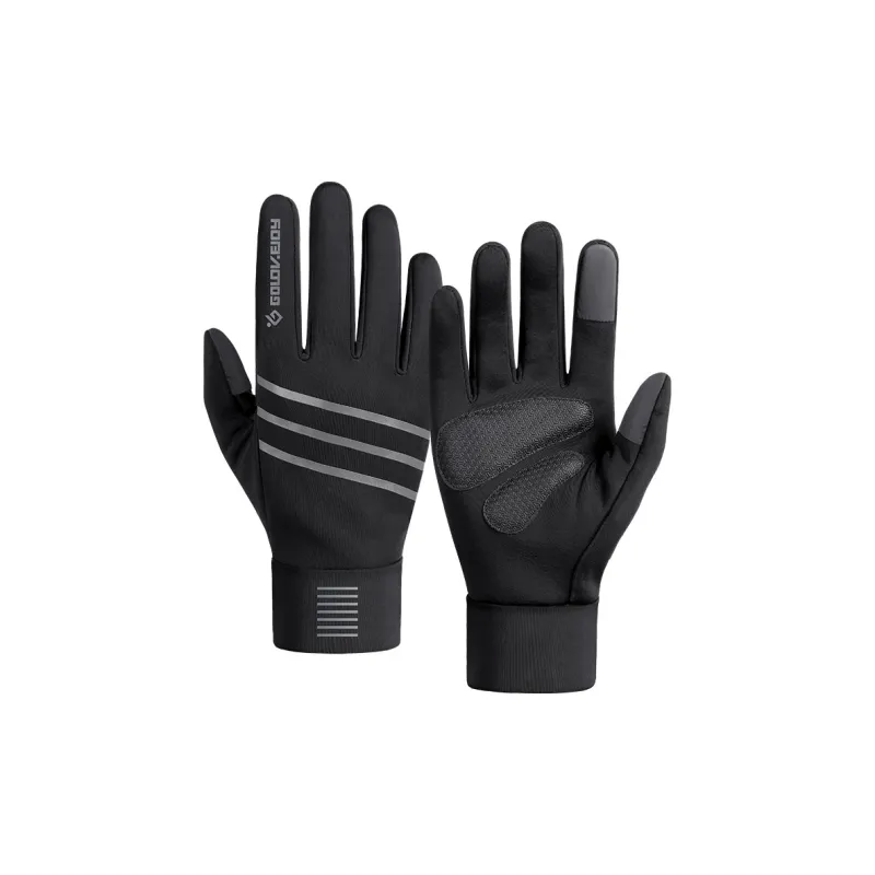SLSM Riding Equipment Cycling Glove Unisex Crystal Velvet Black-0
