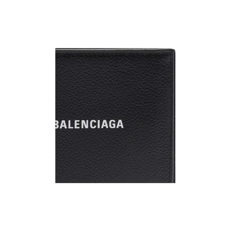 Balenciaga Cash Square Folded Coin Wallet Black/White-3