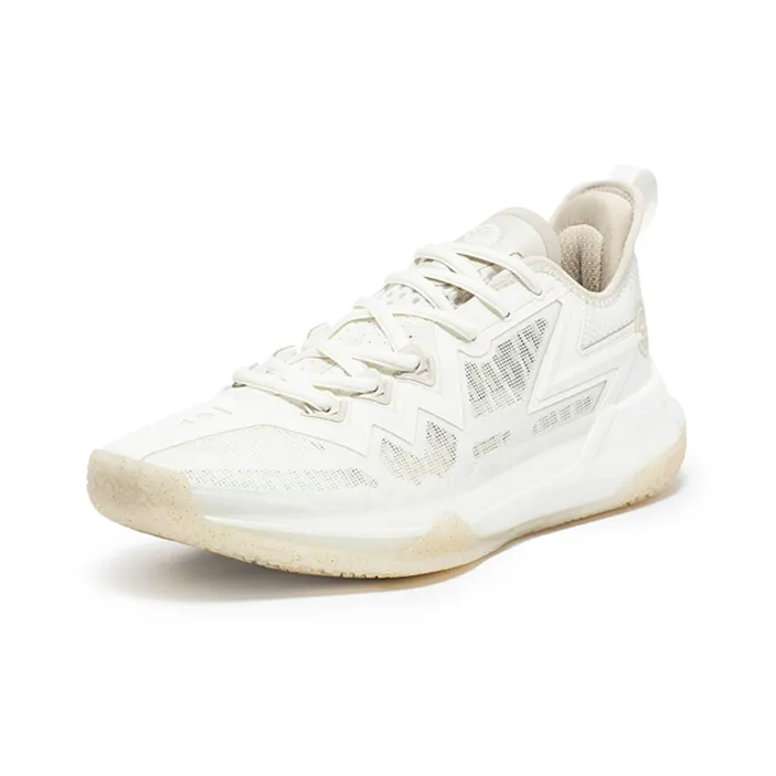 361° Big 3 Future Miro Cushioning Anti Slip And Wear Resistant Low Top Basketball Shoes Men's Feather White-1
