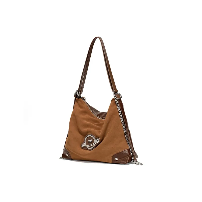 JELLYTOYBOY Cow Leather Leather Star Journey Bag Backpack Shoulder Bag Crossbody Bag Tote Women's Brown-1