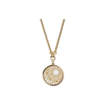 HERMES Enamel Metal Parts Necklaces Women's Gold