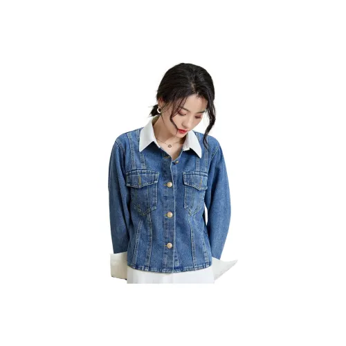 Mokana Denim Jackets Women's Blue