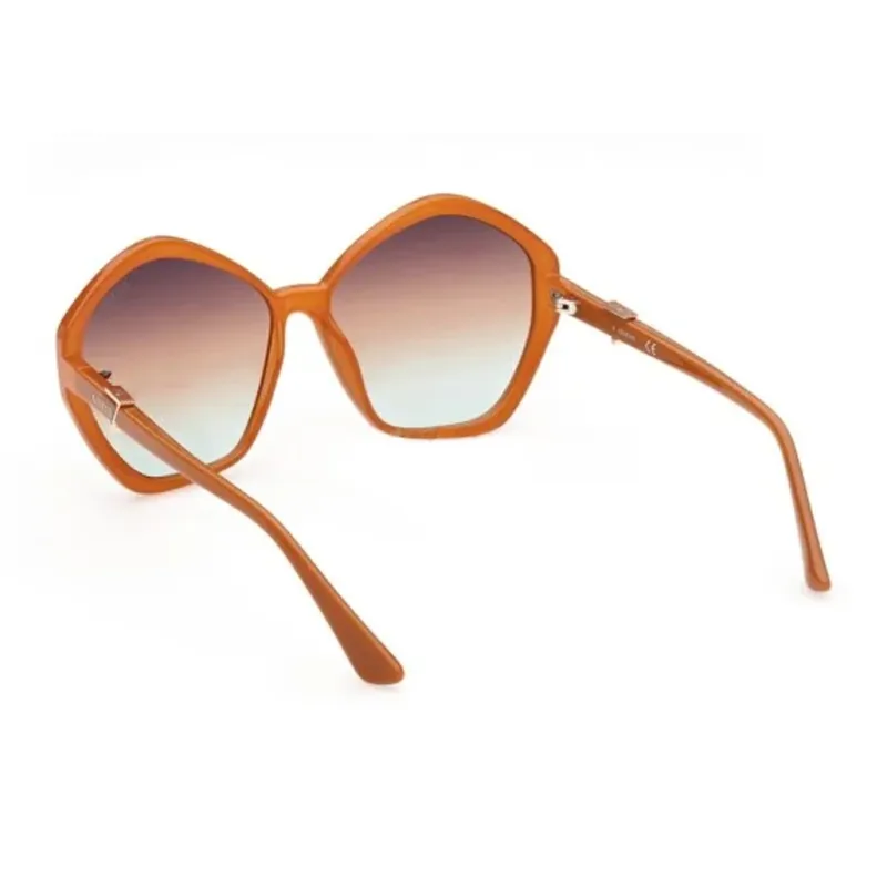 GUESS Plastic Irregular Shape Sunglasses Women's Orange-4