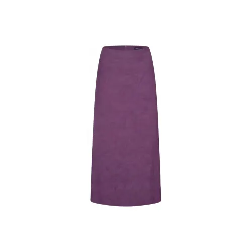 URBAN REVIVO Casual Long Skirts Women's Dark Purple