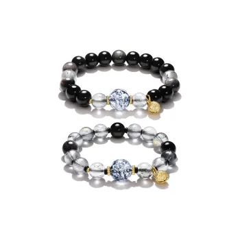 LEONAJ Colored Glaze Jade Bracelets Unisex