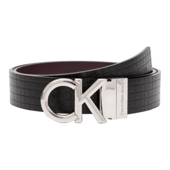 CALVIN KLEIN Cow Leather Belts Men's Space Black 3.4cm