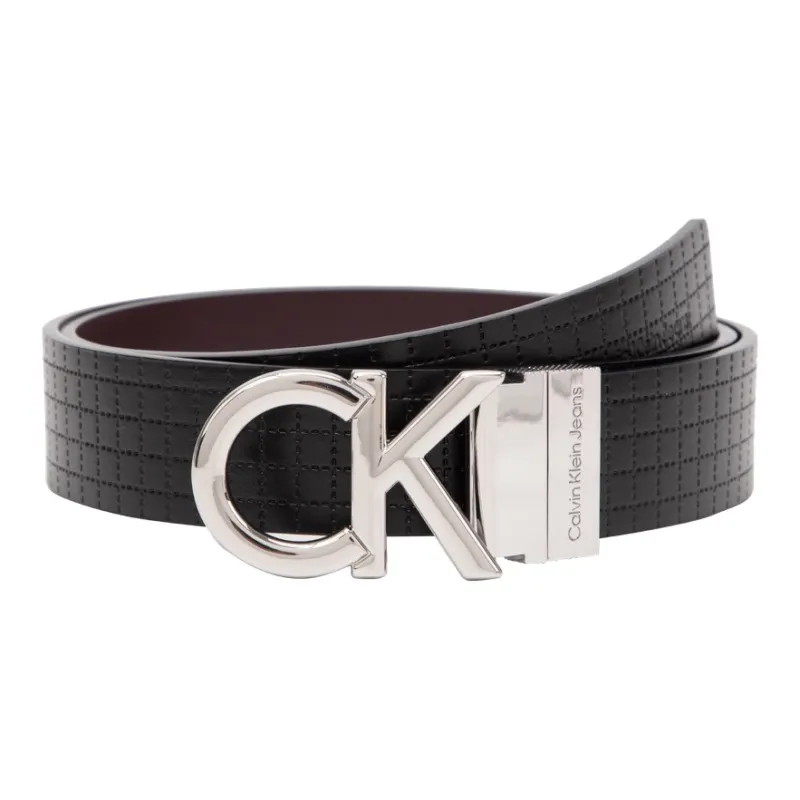 CALVIN KLEIN Cow Leather Belts Men's Space Black 3.4cm-0