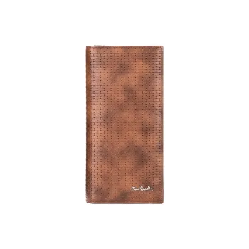 PIERRE CARDIN Cow Leather Card Holder, Wallet Regular Men's Brown/Black Gray