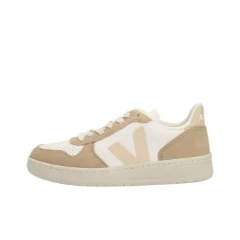 VEJA V 10 Chromefree Leather White Sable Sahara