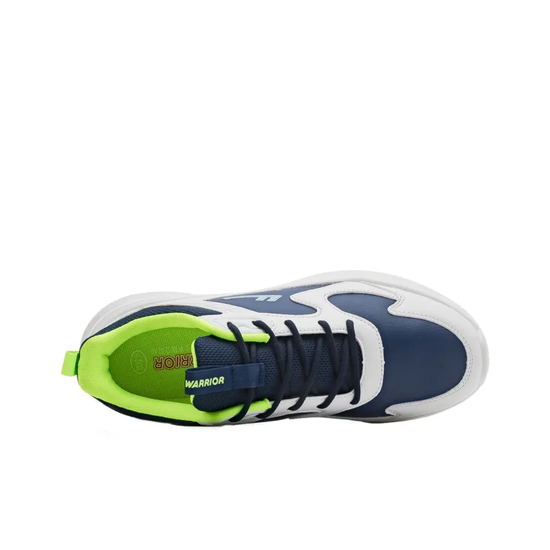 Warrior Cushioned Anti Slip And Wear Resistant Lightweight Low Top Running Shoes Men's Dark Blue Beige-3