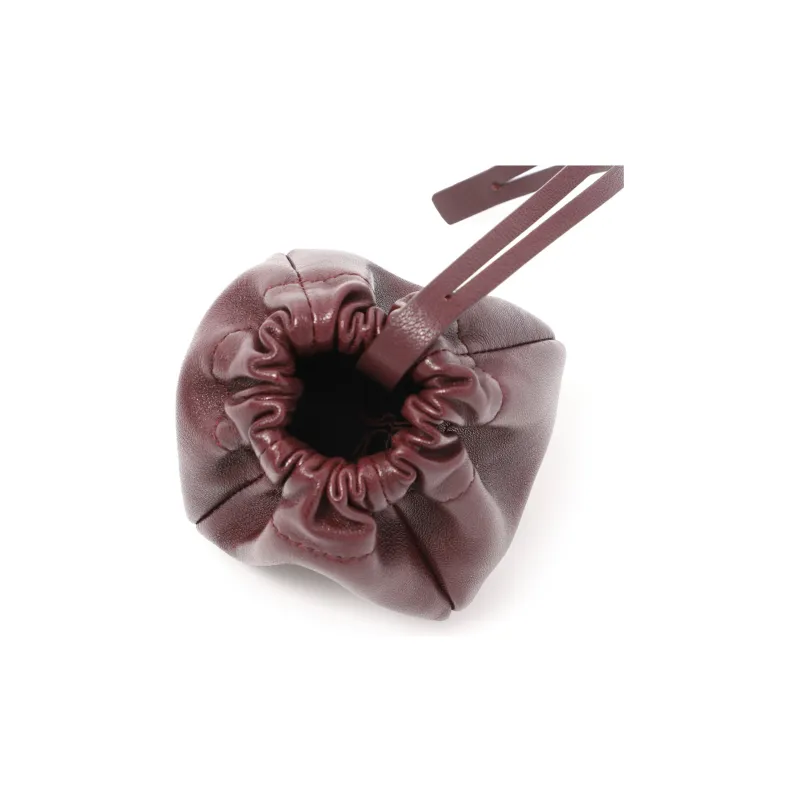 JIL SANDER Leather Handbag, Shoulder Bag Women's Burgundy-4