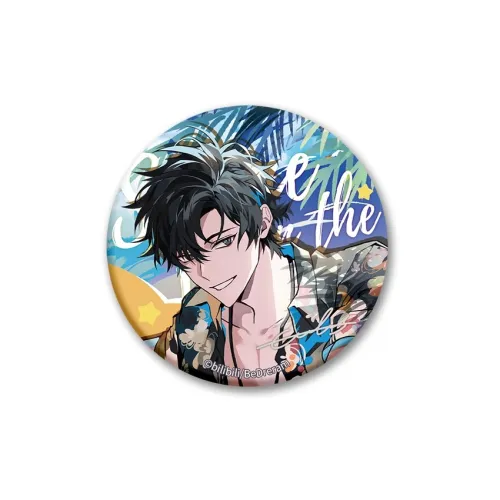BEMOE Link Click Sunny Waves Collection Anime Artboard Print Badges