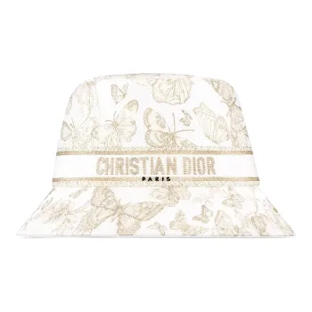 DIOR Cotton, Metal, Polyester, Polypropylene Bucket Hats Women's White