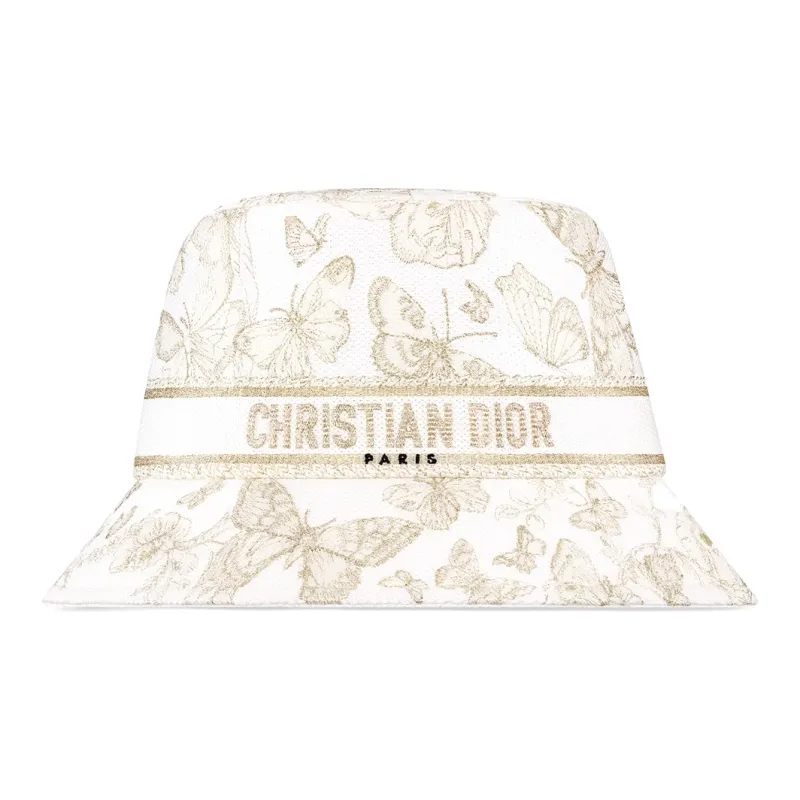 DIOR Cotton, Metal, Polyester, Polypropylene Bucket Hats Women's White-0