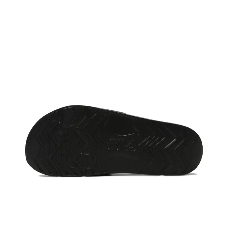 FILA DRIFTER Rubber Sole Abrasion Resistant Slide Slippers Unisex Black Korean Style-5