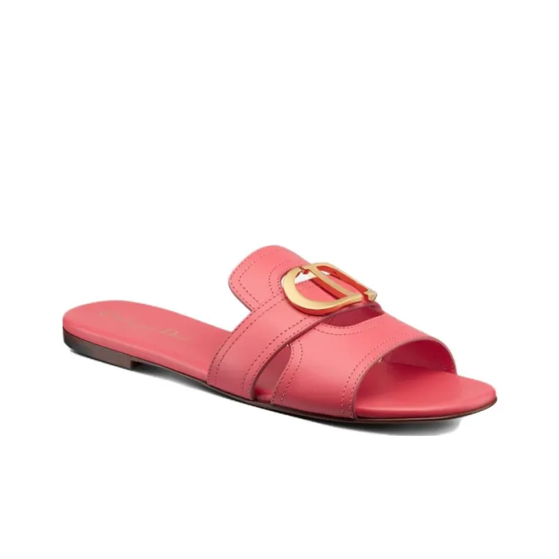 DIOR 30 Montaigne Slide Slippers Women's Red-2