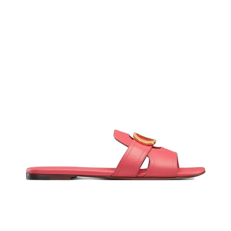 DIOR 30 Montaigne Slide Slippers Women's Red-1