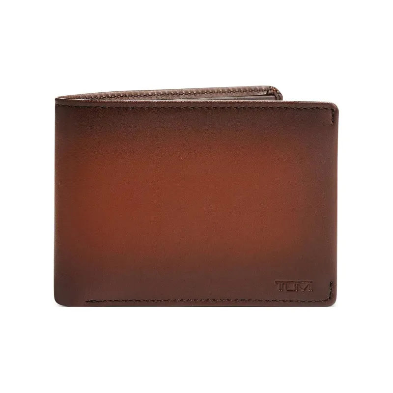 TUMI Leather Wallet Regular Men's Red Brown-0