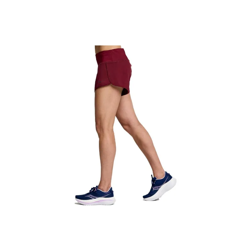 Saucony Outpace 2.5' Split Short Casual Shorts Women's Russet-2