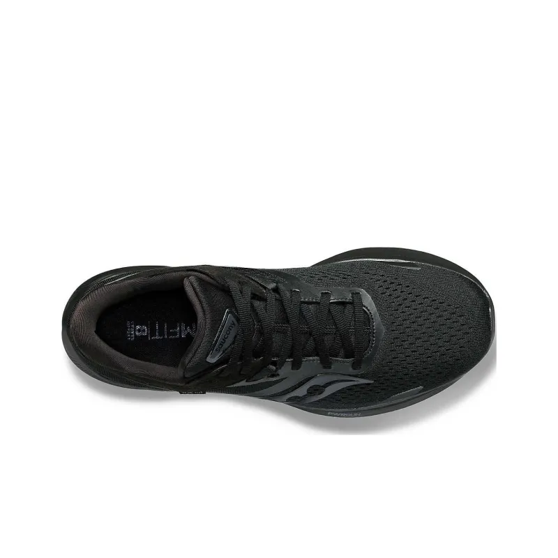 Saucony Ride 16 Yutu Durable Breathable Low Top Running Shoes Women's Black-3