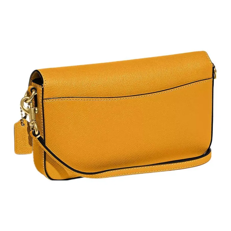 COACH Wyn Cross Stitch Leather Shoulder Bag Crossbody Bag Small Size Women's Brass With Rhubarb Pattern-1