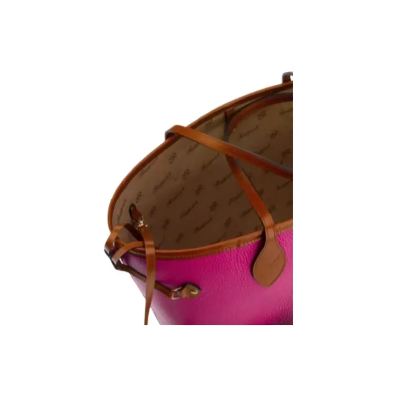 RAPPORT Grain Leather Tote Bag, Shopping Bag, Shoulder Bag, Handbag Regular Women's Pink-3