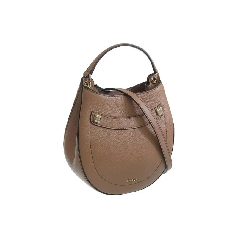 Furla Leather Shoulder Bag, Crossbody Bag, Handbag Women's Caramel-1