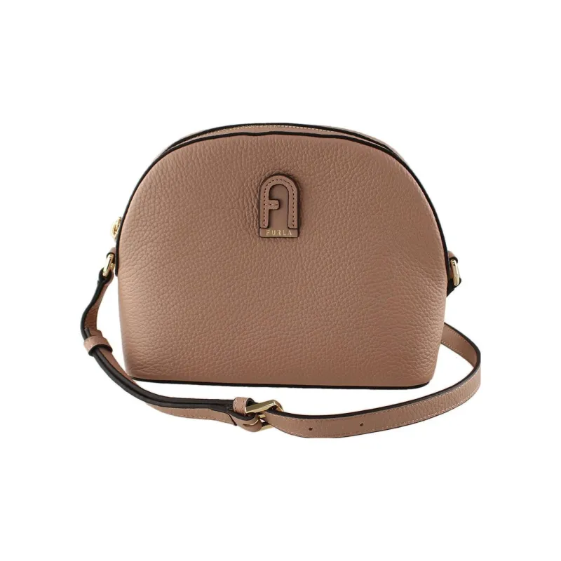 Furla Genuine Leather Shoulder Bag Crossbody Bag Women's Beige Pink-0