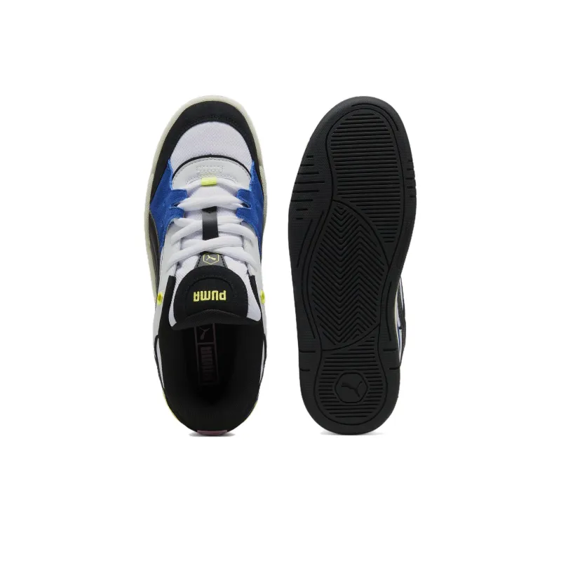 PUMA 180 Leather 180 Slip Resistant Low Top Skateboard Shoes Unisex Blue White Black-3