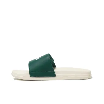 FILA Rubber Sole Abrasion-Resistant Slide Slippers Unisex Green Beige Korean Style