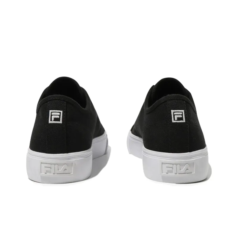 FILA Classic Kicks B V2 Wear resistant And Lightweight Low Top Canvas Shoes Unisex Black White-4