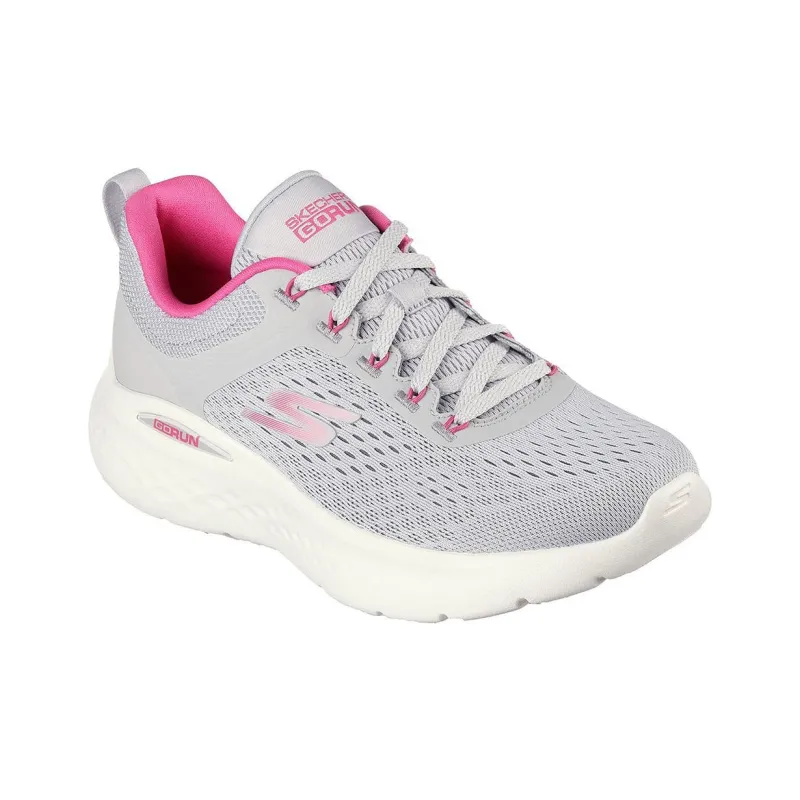 Skechers Go Run Lite Anti Slip Wear Resistant Low Top Running Shoes Women's Gray Pink-2