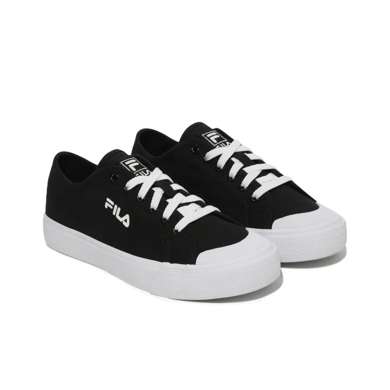 FILA Classic Kicks B V2 Wear resistant And Lightweight Low Top Canvas Shoes Unisex Black White-2