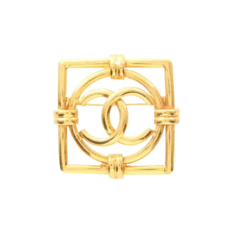 CHANEL 1986 1988 Interlocking Cc Brooch-0